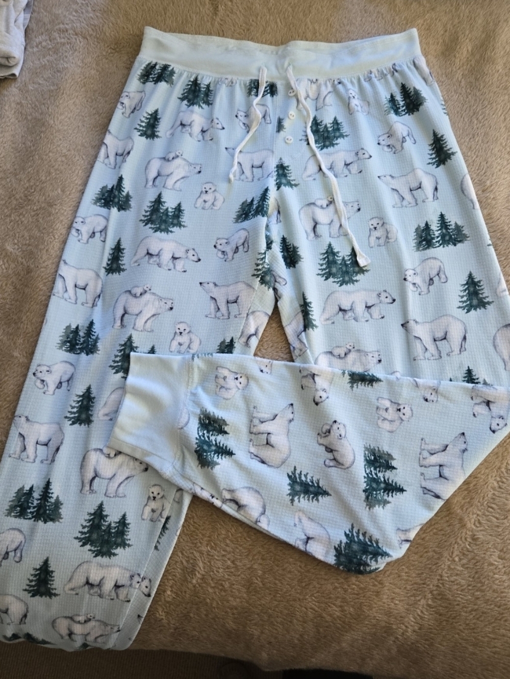 P.J. Salvage Polar Bear Print Pajama Pants M